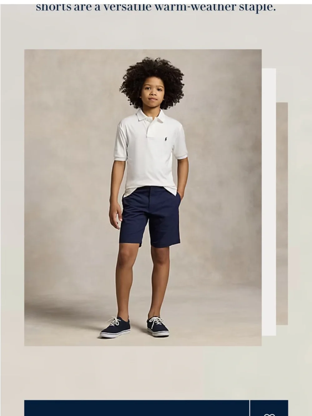 Polo Ralph Lauren Classic Chino Navy Shorts‎